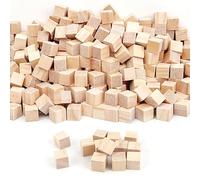 500 cubetti di legno per bricolage, 10 mm, blocchi di legno vuoti, quadrati, cubi di legno per il fai da te, per pittura, disegno, decorazioni, mattoncini da costruzione, fai da te