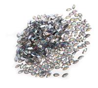 500 di cristallo, acrilici a forma di occhio di cavallo, ottima qualità, 7 x 15 mm, confezione da 500 pezzi, per nail art fai da te, colore bianco