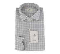 500 Dollari Camicia A Righe Grigia Chiara Luigi Borrelli - Slim - (LB12272519)