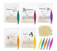 500 elastici ortodontici, Elastici Medi da 3,5 Once Trecce per Capelli Riparazione di spazi tra i Denti,Denti Rubber Band Oral Orthodontics Strumento,Confezione da 10 parentesi graffe Distanziatore