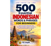 500 Essential Indonesian Words & Phrases for Beginners: Learn Everyday Indonesian with Easy Pronunciation, English Translations, and Practical Example Sentences