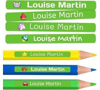 500 etichette adesive personalizzate per matite, penne e pennarelli. Adesivi scolastici con nome per contrassegnare gli oggetti. Adesivi impermeabili per scuola. Misura 4,6 x 0,6 cm