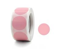 500 etichette adesive rotonde da 2,5 cm, per scrivere in ufficio, studenti e altri scenari, colore: rosa