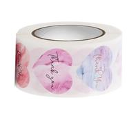 500 etichette di ringraziamento per buste sigillate, sacchetti di caramelle, confezione da matrimonio, 2,5 cm, adesivo a forma di cuore, etichetta di ringraziamento