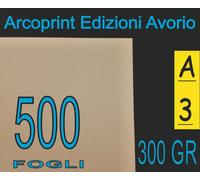 200 FOGLI CARTONCINO AVORIO x STAMPANTE LASER E INKJET A3