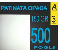 500 FOGLI Carta 150 gr fotografica patinata OPACA x stampante laser A3
