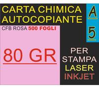 500 FF DI CARTA ROSA CHIMICA AUTOCOPIANTE CFB X STAMPANTE LASER INKJET A5