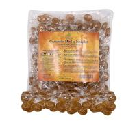 500 g - Caramelle miele e zenzero senza glutine né zucchero. Caramelle dure raccomandate per l’alito cattivo, il benessere del cavo orale e della gola.