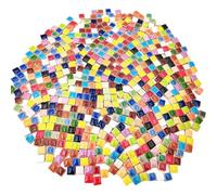 500 g di piastrelle in mosaico di ceramica quadrate, 500 pezzi, 1 x 1 cm, realizzati a mano, micro mosaici creativi per gli amanti, progetti di mosaico fai-da-te e decorazioni per la casa (mix di