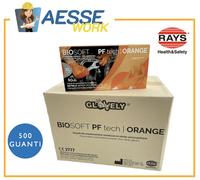 500 GUANTI IN NITRILE ALTO SPESSORE TECH ORANGE ( 10 SCATOLE DA 50 PZ. )
