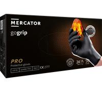 500 Guanti In Nitrile Mercator GoGrip 50 Pz. Neri Arancioni | 10 Scatole da 50pz