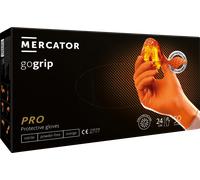 500 Guanti In Nitrile Mercator GoGrip 50 Pz. Neri Arancioni | 10 Scatole da 50pz