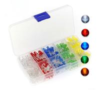 500 LED Diodi Set 3mm 5mm Assortimento Bianco Blu Verde Giallo Kit Elettronico per Arduino per Raspberry Pi Progetti (5mm)