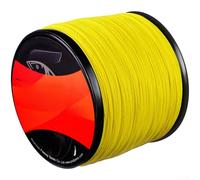 500 metri 4 fili PE per lenza da pesca intrecciata per pesca in acqua dolce salata con distribuzione uniforme della tensione e nodi del vento ridotti (3,0/15,9 kg giallo)