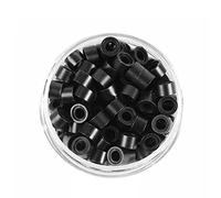 500 micro anelli da 5 mm in silicone foderato in alluminio perline per extension capelli strumenti nero
