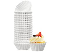 500 mini pirottini bianchi per cupcake, pirottini di carta oleata, senza odore, per muffin, per dolci e caramelle, per feste e compleanni (fondo 1,25 x altezza 2,1 cm)