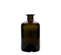 500 ml Bottiglia da farmacia, vetro, verde antico, imboccatura: fascetta