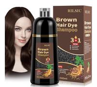 500 ml di colore per capelli marrone, shampoo per capelli naturali e marroni, shampoo per capelli 3 in 1, contro i capelli grigi, tintura per capelli, shampoo istantaneo per uomini e donne