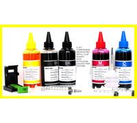 500 ML inchiostro per hp 3052a RICARICA 100 ML NERO E 3 X100 ML COLOR x HP 301