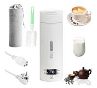 500 ML piccolo bollitore portatile 3 in 1 Mini tazza d'acqua elettrica con regolazione della temperatura, spegnimento automatico, tasche e spazzole tasche, bollitore da viaggio per preparare il tè