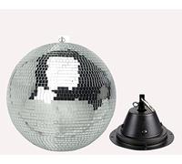 500 mm 50,8 cm argento scintillante specchio palla & Showtec Heavy Duty Mirror Ball Motor
