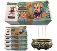 500 PC Offerte sacrificali di denaro antenato per i funerali di Jade Emperor Hell Bank Notes Offerte sacrificali, rafforza la connessione con il tuo antenato, porta bene la fortuna, giocattoli