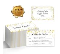 500 PCS Biglietti della Lotteria, Moduli di Partecipazione con Spazio per Nome, Indirizzo Email, Numero di Telefono, Biglietti per Contest per Lotterie, Cassetta per le Votazioni, 50/50, Aste