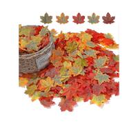 500 Pcs Fall Artificial Maple Leaves Fake Autumn Leaf for Home Bedroom Kitchen Restaurant Centerpieces Diy Festival Christmas Party Thanksgiving Table