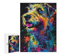 500 PCS Puzzle Colorful Abstract Dog Art Print-54 Puzzle Per Adulti Migliora La Memoria Sfida Educativa Giocattoli Giochi Educativi 500 PCS