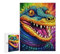 500 PCS Puzzle Colorful Crocodile Artwork Puzzle Per Adulti Giocattoli Antistress Vacanza A Casa Ammazza Il Tempo Offerta Come Regalo Per Tutta La Famiglia 500 PCS