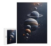 500 PCS Puzzle Exploring The Solar System Planets in Motion Puzzle Per Adulti Attività Per Famiglie Aiutano L'esercizio Del Cervello, Ideali Come Regali Per Tutta La Famiglia 500 PCS