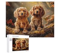 500 PCS Puzzle Per Adolescenti American Cocker Spaniel Puzzle Per Adolescenti Gioco Rompicapo Migliora La Memoria Regali Di Natale Compleanno 500 PCS