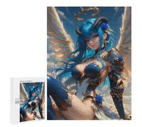 500 PCS Puzzle Per Adolescenti Angel with Blue Hair Puzzle Per Adulti Assemblaggio Del Modello Aiuta L'esercizio Del Cervello Giochi Stimolanti 500 PCS