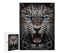 500 PCS Puzzle Per Adolescenti Angry Jaguar Face Animal Puzzle Per Adulti Gioco Pratico Difficile Difficile Unico Compleanno E Regali 500 PCS