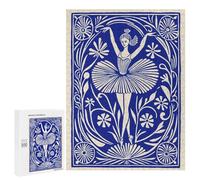 500 PCS Puzzle Per Adolescenti Ballet Dancer in Floral Frame Puzzle Per Adulti Puzzle Difficile Sfida Attività Divertenti A Casa Ottimo Regalo Per I Giocatori 500 PCS
