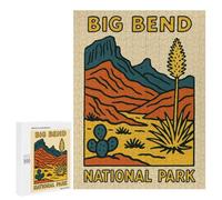 500 PCS Puzzle Per Adolescenti Big Bend National Park Illustration Puzzle Per Adolescenti Difficili Ogni Pezzo È Unico - Regalo Di Compleanno, Regali, 500 PCS