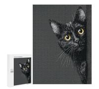 500 PCS Puzzle Per Adolescenti Black Cat Peeking Puzzle Per Adulti Analisi E Logica Ogni Pezzo È Unico - Giochi Rompicapo Per Famiglie 500 PCS