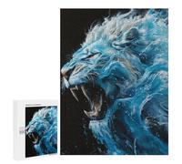 500 PCS Puzzle Per Adolescenti Blue Lion Roar Art Print Puzzle Per Adulti Migliorano La Memoria Difficili E Stimolanti Rompicapo Giochi Per Famiglie 500 PCS