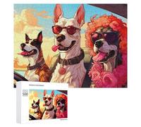 500 PCS Puzzle Per Adolescenti Canine Road Trip Adventure -2 Puzzle Per Adulti Giocattoli Fai Da Te Sfida Difficile Regali Antistress 500 PCS