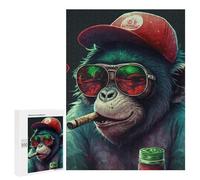 500 PCS Puzzle Per Adolescenti Chill Monkey Vibe-21 Puzzle Per Adulti Giochi Per Famiglie Taglio Di Precisione Difficile E Impegnativo 500 PCS