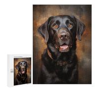 500 PCS Puzzle Per Adolescenti Chocolate Labrador Retriever Portrait Puzzle Per Adolescenti Gioco Rompicapo Migliora La Memoria Regali Di Natale Compleanno 500 PCS