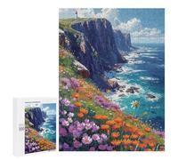 500 PCS Puzzle Per Adolescenti Coastal Wildflower Paradise Puzzle Per Adulti Puzzle Difficile Sfida Attività Divertenti A Casa Ottimo Regalo Per I Giocatori 500 PCS