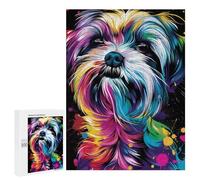 500 PCS Puzzle Per Adolescenti Colorful Abstract Dog Art Print-65 Puzzle Per Adulti Puzzle Difficile Sfida Attività Divertenti A Casa Ottimo Regalo Per I Giocatori 500 PCS