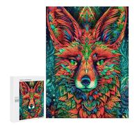 500 PCS Puzzle Per Adolescenti Colorful Fox Mandala Arte Puzzle Adolescente Giocattolo Antistress Vacanze A Casa Passatempo Sfida Educativa 500 PCS
