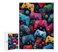 500 PCS Puzzle Per Adolescenti Colorful Game Controllers Pattern-1 Puzzle Per Adulti Giochi Per Famiglie Antistress Regali Per La Riduzione Dello Stress 500 PCS
