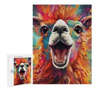 500 PCS Puzzle Per Adolescenti Colorful Llama Portrait-3 Puzzle Per Adolescenti Gioco Rompicapo Migliora La Memoria Regali Di Natale Compleanno 500 PCS