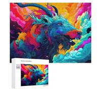 500 PCS Puzzle Per Adolescenti Colorful Mythical Creature Artwork Puzzle Per Adolescenti Gioco Rompicapo Migliora La Memoria Regali Di Natale Compleanno 500 PCS