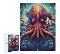 500 PCS Puzzle Per Adolescenti Colorful Octopus in Fantasy Ocean Puzzle Per Adolescenti Gioco Rompicapo Migliora La Memoria Regali Di Natale Compleanno 500 PCS