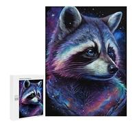 500 PCS Puzzle Per Adolescenti Cosmic Raccoon Art Print-17 Puzzle Per Adulti Assemblaggio Del Modello Aiuta L'esercizio Del Cervello Giochi Stimolanti 500 PCS