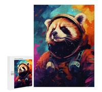 500 PCS Puzzle Per Adolescenti Cosmic Red Panda Explorer-3 Puzzle Per Adulti Assemblaggio Del Modello Aiuta L'esercizio Del Cervello Giochi Stimolanti 500 PCS